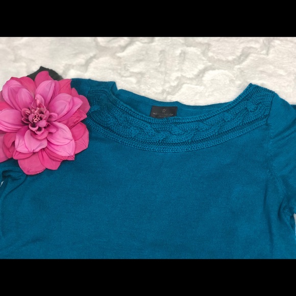 Worthington Petite Business Teal Sweater PM - Picture 10 of 12